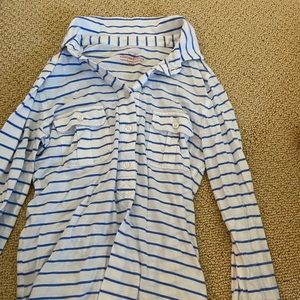 Long sleeve vineyard vines collard shirt